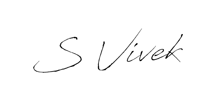 Use a signature maker to create a handwritten signature online. With this signature software, you can design (Antro_Vectra) your own signature for name S Vivek. S Vivek signature style 6 images and pictures png
