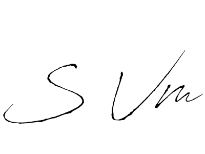 Also You can easily find your signature by using the search form. We will create S Vm name handwritten signature images for you free of cost using Antro_Vectra sign style. S Vm signature style 6 images and pictures png