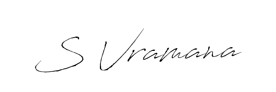 Use a signature maker to create a handwritten signature online. With this signature software, you can design (Antro_Vectra) your own signature for name S Vramana. S Vramana signature style 6 images and pictures png