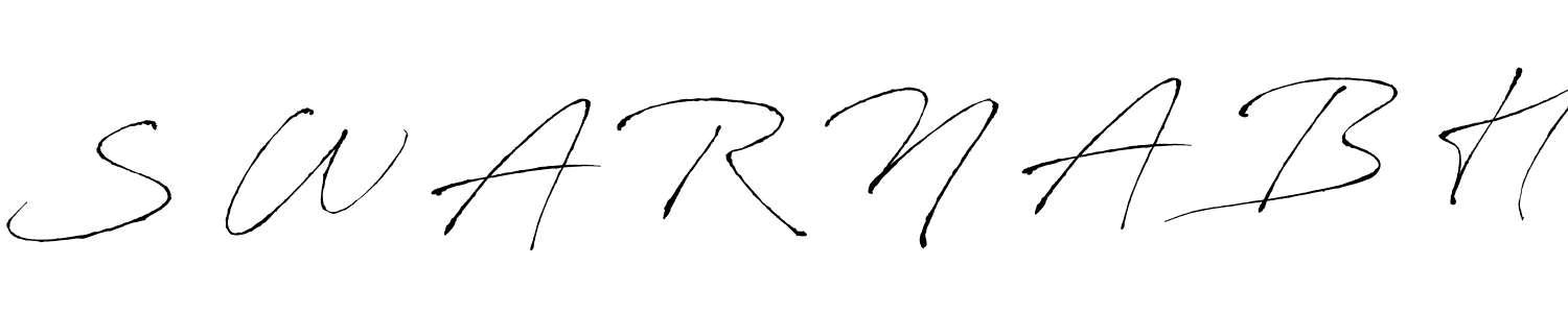 How to make S W A R N A B H name signature. Use Antro_Vectra style for creating short signs online. This is the latest handwritten sign. S W A R N A B H signature style 6 images and pictures png