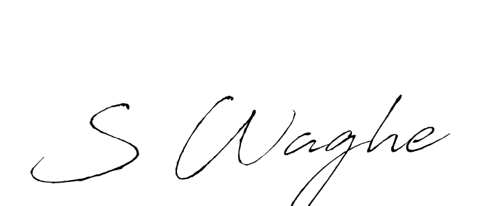 Design your own signature with our free online signature maker. With this signature software, you can create a handwritten (Antro_Vectra) signature for name S Waghe. S Waghe signature style 6 images and pictures png