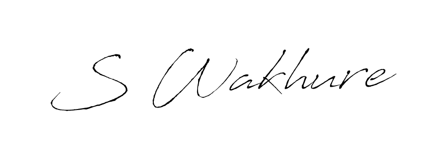 Create a beautiful signature design for name S Wakhure. With this signature (Antro_Vectra) fonts, you can make a handwritten signature for free. S Wakhure signature style 6 images and pictures png