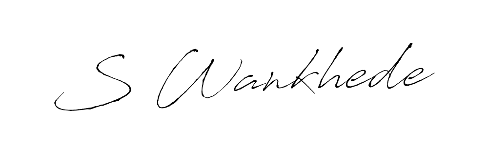 How to make S Wankhede name signature. Use Antro_Vectra style for creating short signs online. This is the latest handwritten sign. S Wankhede signature style 6 images and pictures png
