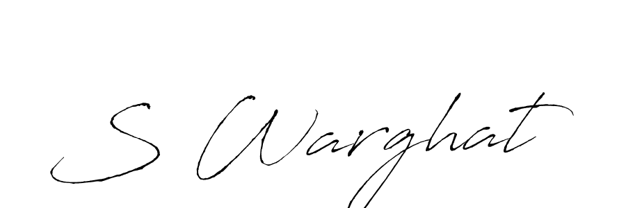 S Warghat stylish signature style. Best Handwritten Sign (Antro_Vectra) for my name. Handwritten Signature Collection Ideas for my name S Warghat. S Warghat signature style 6 images and pictures png