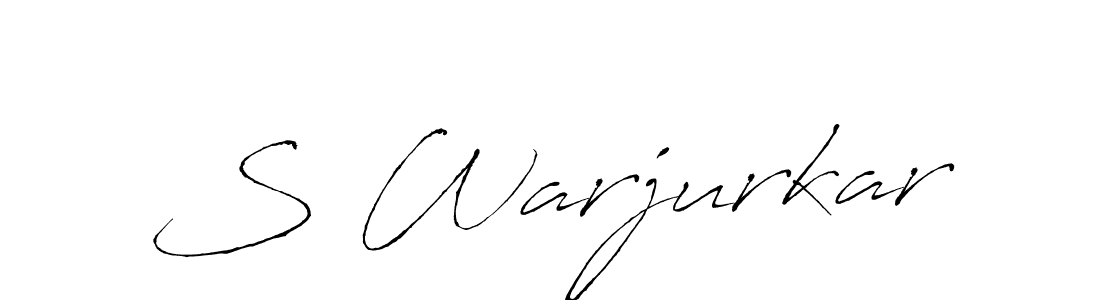 S Warjurkar stylish signature style. Best Handwritten Sign (Antro_Vectra) for my name. Handwritten Signature Collection Ideas for my name S Warjurkar. S Warjurkar signature style 6 images and pictures png