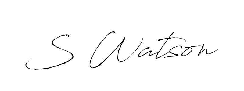 Create a beautiful signature design for name S Watson. With this signature (Antro_Vectra) fonts, you can make a handwritten signature for free. S Watson signature style 6 images and pictures png