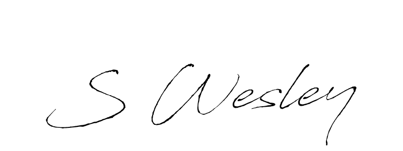 Use a signature maker to create a handwritten signature online. With this signature software, you can design (Antro_Vectra) your own signature for name S Wesley. S Wesley signature style 6 images and pictures png