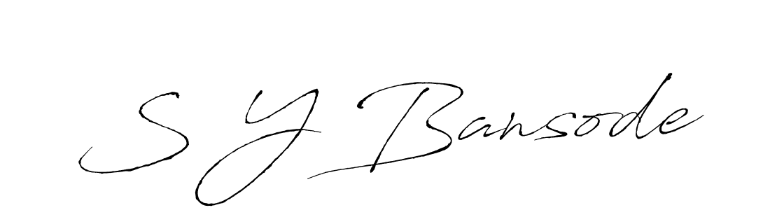 How to make S Y Bansode signature? Antro_Vectra is a professional autograph style. Create handwritten signature for S Y Bansode name. S Y Bansode signature style 6 images and pictures png