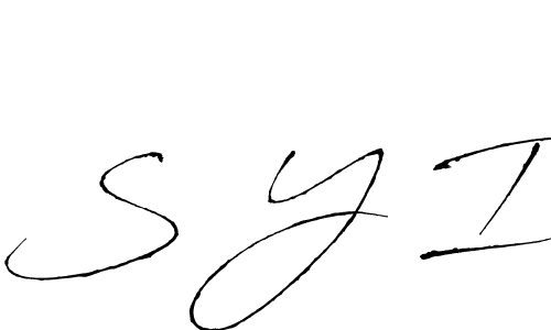 Design your own signature with our free online signature maker. With this signature software, you can create a handwritten (Antro_Vectra) signature for name S Y I. S Y I signature style 6 images and pictures png