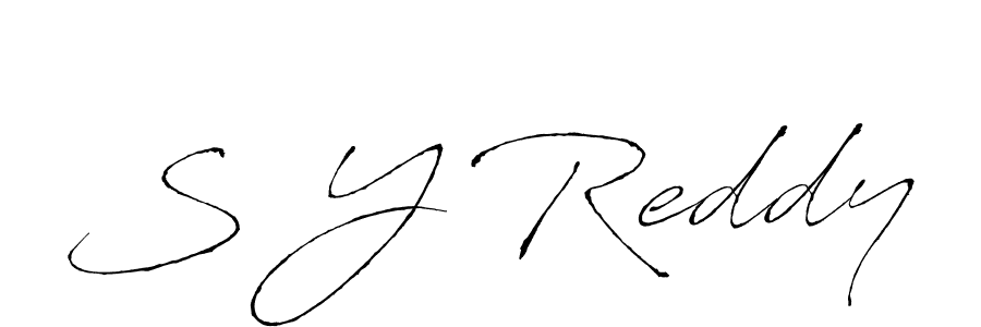 Design your own signature with our free online signature maker. With this signature software, you can create a handwritten (Antro_Vectra) signature for name S Y Reddy. S Y Reddy signature style 6 images and pictures png