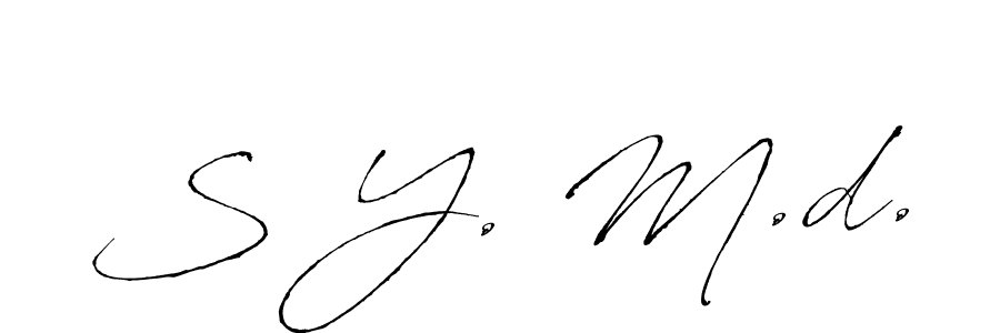 Use a signature maker to create a handwritten signature online. With this signature software, you can design (Antro_Vectra) your own signature for name S Y. M.d.. S Y. M.d. signature style 6 images and pictures png