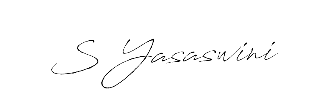 if you are searching for the best signature style for your name S Yasaswini. so please give up your signature search. here we have designed multiple signature styles  using Antro_Vectra. S Yasaswini signature style 6 images and pictures png