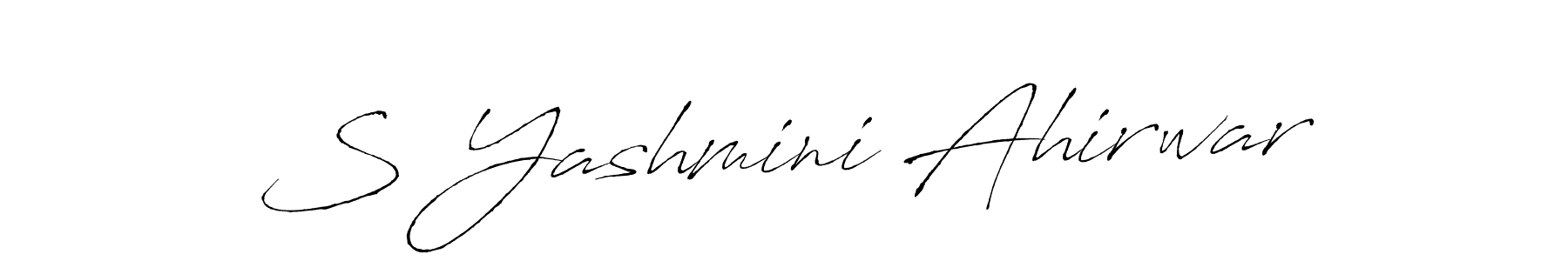 Antro_Vectra is a professional signature style that is perfect for those who want to add a touch of class to their signature. It is also a great choice for those who want to make their signature more unique. Get S Yashmini Ahirwar name to fancy signature for free. S Yashmini Ahirwar signature style 6 images and pictures png