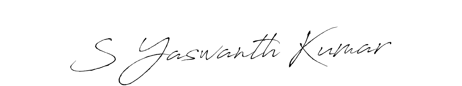 Design your own signature with our free online signature maker. With this signature software, you can create a handwritten (Antro_Vectra) signature for name S Yaswanth Kumar. S Yaswanth Kumar signature style 6 images and pictures png