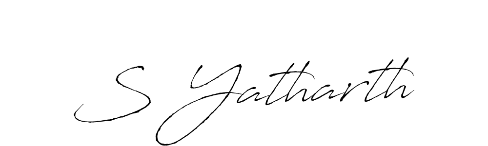 S Yatharth stylish signature style. Best Handwritten Sign (Antro_Vectra) for my name. Handwritten Signature Collection Ideas for my name S Yatharth. S Yatharth signature style 6 images and pictures png