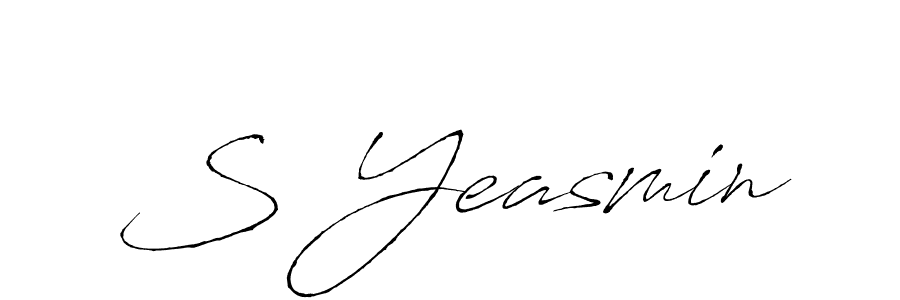 Also we have S Yeasmin name is the best signature style. Create professional handwritten signature collection using Antro_Vectra autograph style. S Yeasmin signature style 6 images and pictures png