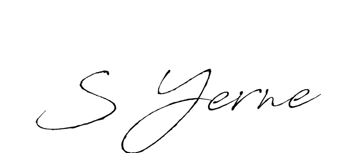 Similarly Antro_Vectra is the best handwritten signature design. Signature creator online .You can use it as an online autograph creator for name S Yerne. S Yerne signature style 6 images and pictures png