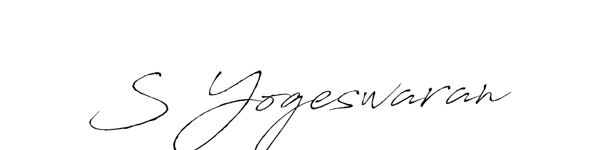 The best way (Antro_Vectra) to make a short signature is to pick only two or three words in your name. The name S Yogeswaran include a total of six letters. For converting this name. S Yogeswaran signature style 6 images and pictures png