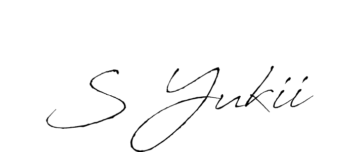 S Yukii stylish signature style. Best Handwritten Sign (Antro_Vectra) for my name. Handwritten Signature Collection Ideas for my name S Yukii. S Yukii signature style 6 images and pictures png
