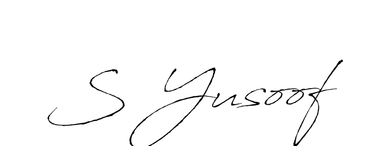 if you are searching for the best signature style for your name S Yusoof. so please give up your signature search. here we have designed multiple signature styles  using Antro_Vectra. S Yusoof signature style 6 images and pictures png