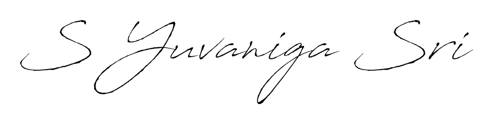 Personalize your online presence with S Yuvaniga Sri signature rendered in elegant Antro_Vectra font. Great for website footers and blogs. S Yuvaniga Sri signature style 6 images and pictures png