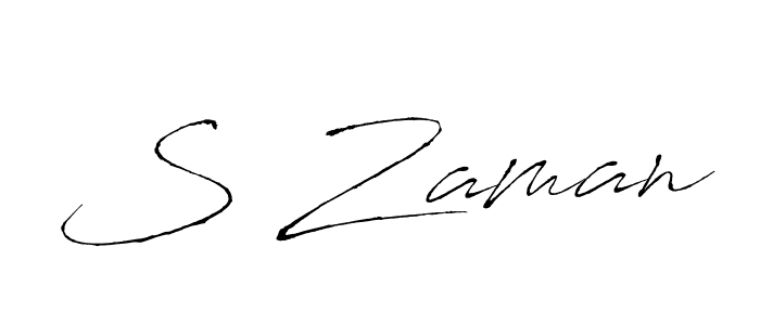 S Zaman stylish signature style. Best Handwritten Sign (Antro_Vectra) for my name. Handwritten Signature Collection Ideas for my name S Zaman. S Zaman signature style 6 images and pictures png