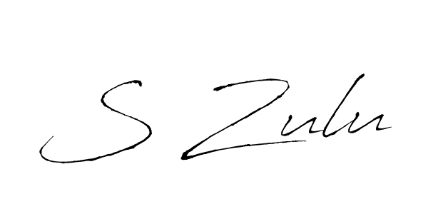 You should practise on your own different ways (Antro_Vectra) to write your name (S Zulu) in signature. don't let someone else do it for you. S Zulu signature style 6 images and pictures png
