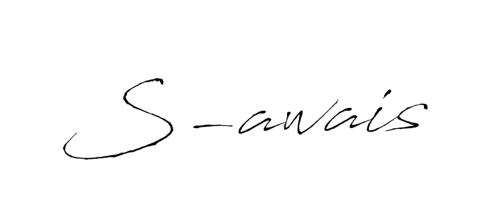 Design your own signature with our free online signature maker. With this signature software, you can create a handwritten (Antro_Vectra) signature for name S-awais. S-awais signature style 6 images and pictures png