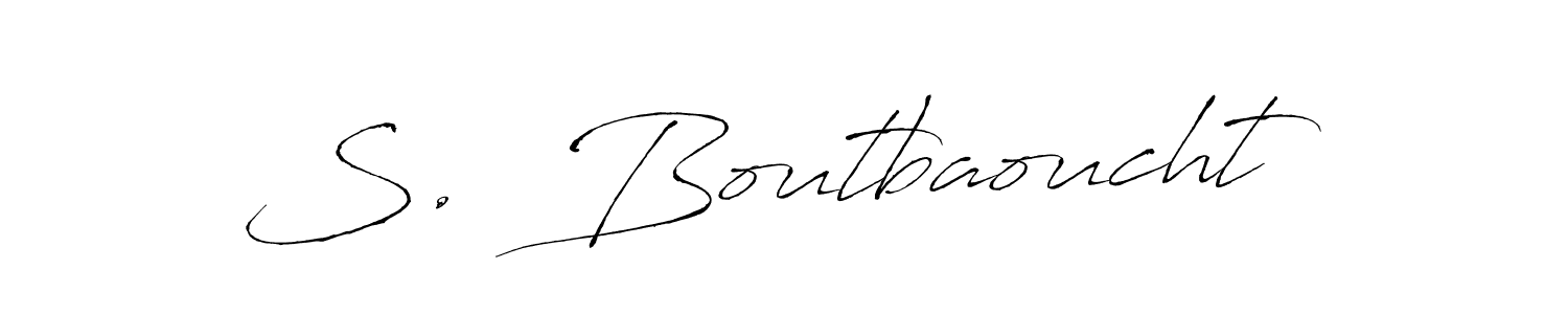 How to make S.  Boutbaoucht signature? Antro_Vectra is a professional autograph style. Create handwritten signature for S.  Boutbaoucht name. S.  Boutbaoucht signature style 6 images and pictures png