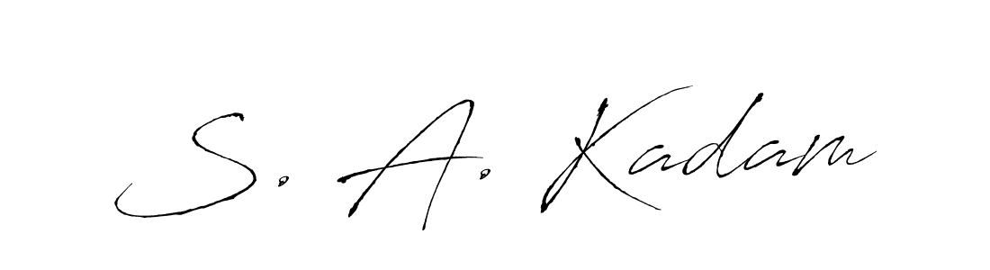 You should practise on your own different ways (Antro_Vectra) to write your name (S. A. Kadam) in signature. don't let someone else do it for you. S. A. Kadam signature style 6 images and pictures png