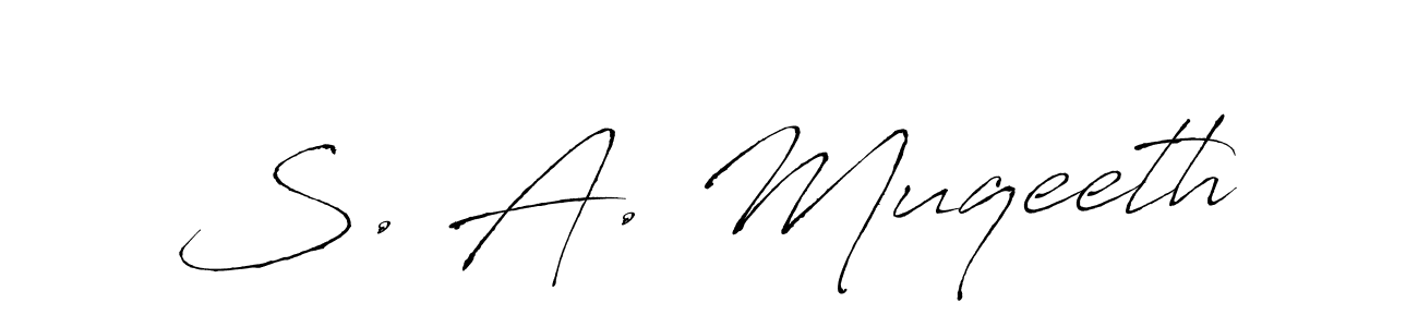 Make a short S. A. Muqeeth signature style. Manage your documents anywhere anytime using Antro_Vectra. Create and add eSignatures, submit forms, share and send files easily. S. A. Muqeeth signature style 6 images and pictures png