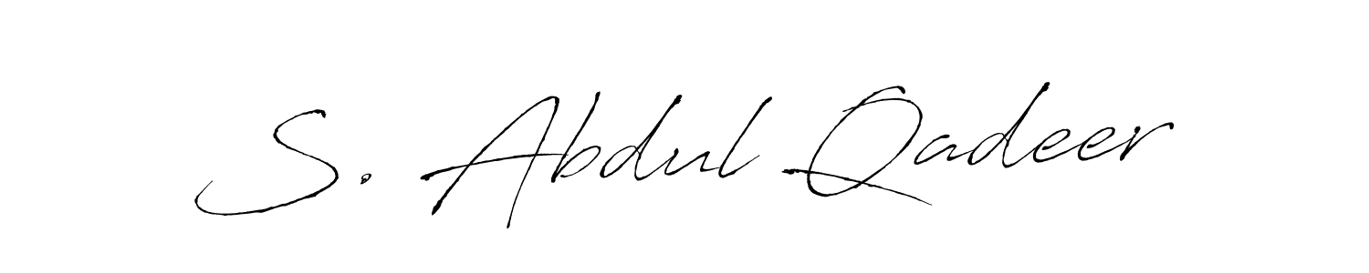 Make a beautiful signature design for name S. Abdul Qadeer. With this signature (Antro_Vectra) style, you can create a handwritten signature for free. S. Abdul Qadeer signature style 6 images and pictures png