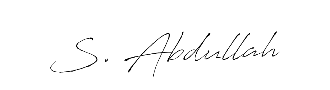Make a beautiful signature design for name S. Abdullah. With this signature (Antro_Vectra) style, you can create a handwritten signature for free. S. Abdullah signature style 6 images and pictures png