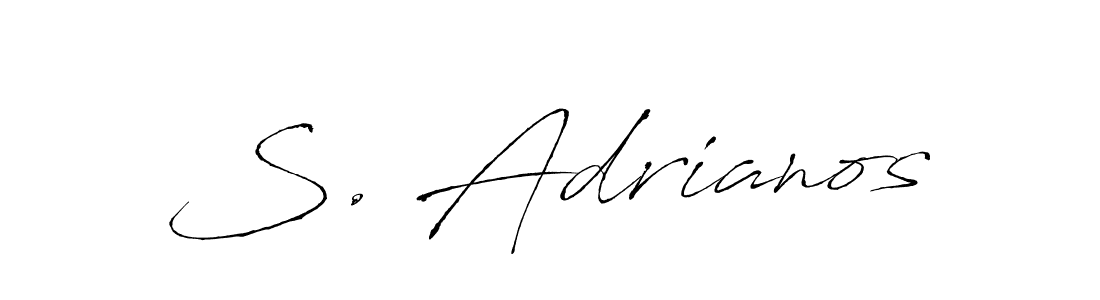 Make a short S. Adrianos signature style. Manage your documents anywhere anytime using Antro_Vectra. Create and add eSignatures, submit forms, share and send files easily. S. Adrianos signature style 6 images and pictures png