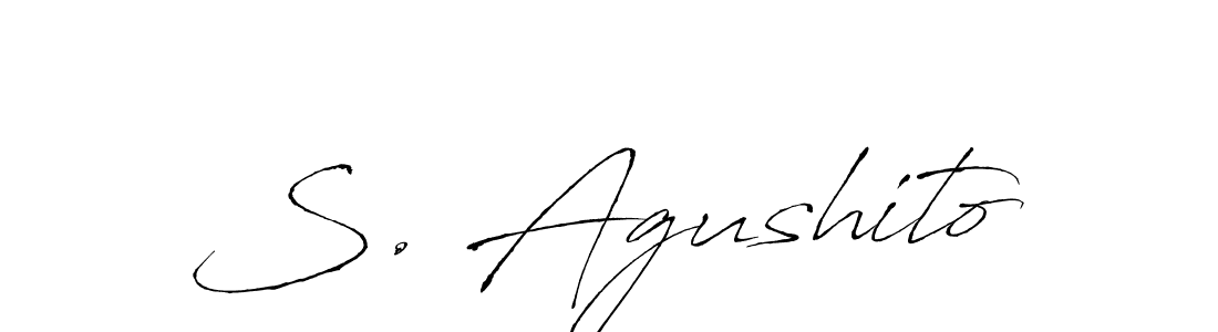 Make a beautiful signature design for name S. Agushito. Use this online signature maker to create a handwritten signature for free. S. Agushito signature style 6 images and pictures png