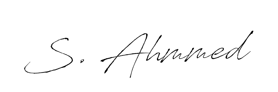 Design your own signature with our free online signature maker. With this signature software, you can create a handwritten (Antro_Vectra) signature for name S. Ahmmed. S. Ahmmed signature style 6 images and pictures png