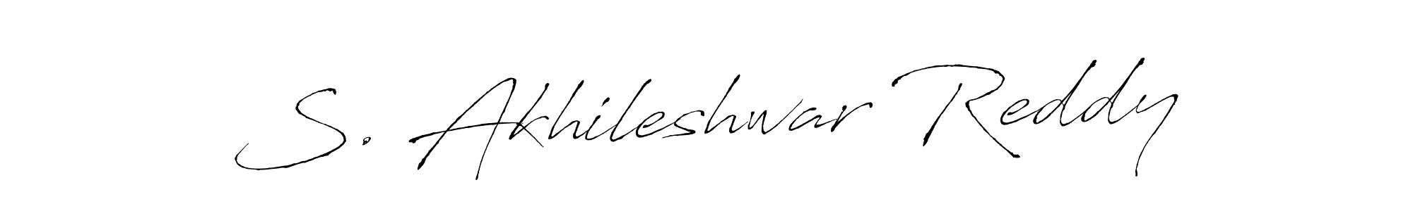 This is the best signature style for the S. Akhileshwar Reddy name. Also you like these signature font (Antro_Vectra). Mix name signature. S. Akhileshwar Reddy signature style 6 images and pictures png