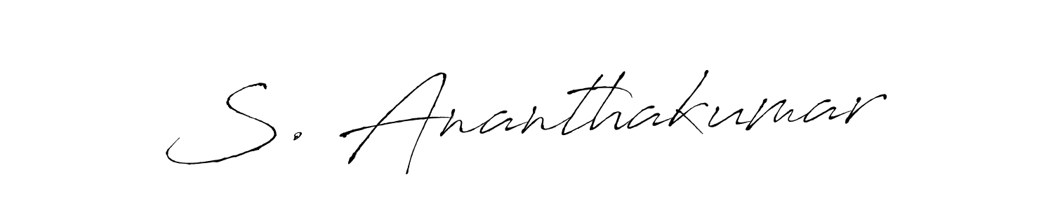 This is the best signature style for the S. Ananthakumar name. Also you like these signature font (Antro_Vectra). Mix name signature. S. Ananthakumar signature style 6 images and pictures png