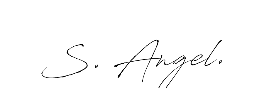 You should practise on your own different ways (Antro_Vectra) to write your name (S. Angel.) in signature. don't let someone else do it for you. S. Angel. signature style 6 images and pictures png