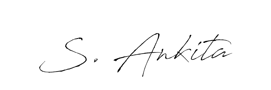 Make a beautiful signature design for name S. Ankita. With this signature (Antro_Vectra) style, you can create a handwritten signature for free. S. Ankita signature style 6 images and pictures png