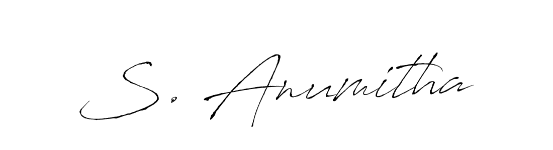 Use a signature maker to create a handwritten signature online. With this signature software, you can design (Antro_Vectra) your own signature for name S. Anumitha. S. Anumitha signature style 6 images and pictures png