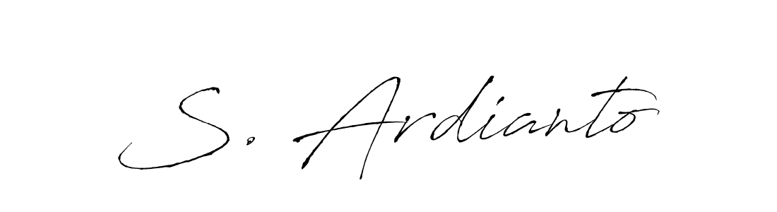 Use a signature maker to create a handwritten signature online. With this signature software, you can design (Antro_Vectra) your own signature for name S. Ardianto. S. Ardianto signature style 6 images and pictures png