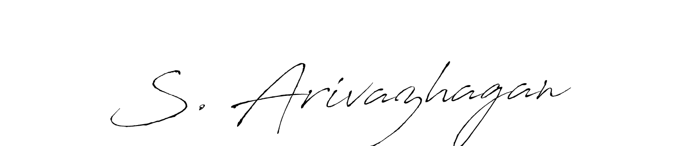 You should practise on your own different ways (Antro_Vectra) to write your name (S. Arivazhagan) in signature. don't let someone else do it for you. S. Arivazhagan signature style 6 images and pictures png