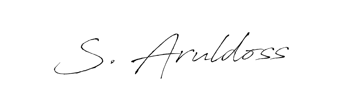 The best way (Antro_Vectra) to make a short signature is to pick only two or three words in your name. The name S. Aruldoss include a total of six letters. For converting this name. S. Aruldoss signature style 6 images and pictures png