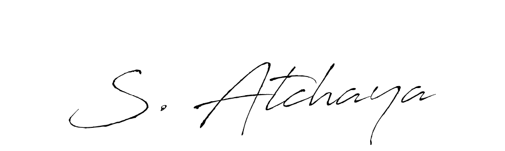 S. Atchaya stylish signature style. Best Handwritten Sign (Antro_Vectra) for my name. Handwritten Signature Collection Ideas for my name S. Atchaya. S. Atchaya signature style 6 images and pictures png