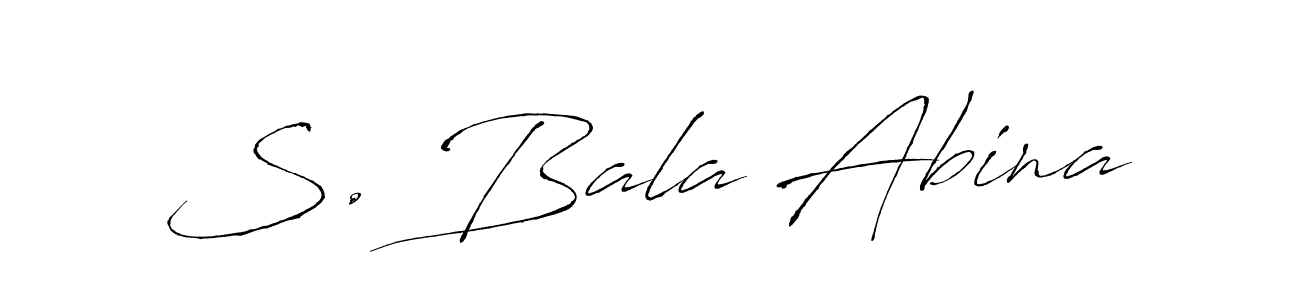 Also we have S. Bala Abina name is the best signature style. Create professional handwritten signature collection using Antro_Vectra autograph style. S. Bala Abina signature style 6 images and pictures png