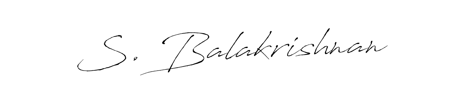 This is the best signature style for the S. Balakrishnan name. Also you like these signature font (Antro_Vectra). Mix name signature. S. Balakrishnan signature style 6 images and pictures png