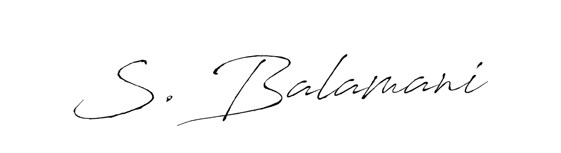 How to make S. Balamani signature? Antro_Vectra is a professional autograph style. Create handwritten signature for S. Balamani name. S. Balamani signature style 6 images and pictures png