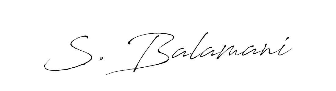 The best way (Antro_Vectra) to make a short signature is to pick only two or three words in your name. The name S. Balamani include a total of six letters. For converting this name. S. Balamani signature style 6 images and pictures png
