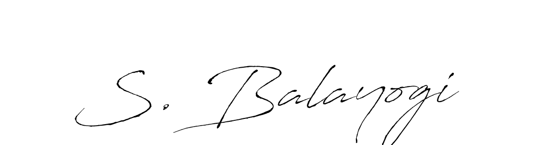 Use a signature maker to create a handwritten signature online. With this signature software, you can design (Antro_Vectra) your own signature for name S. Balayogi. S. Balayogi signature style 6 images and pictures png